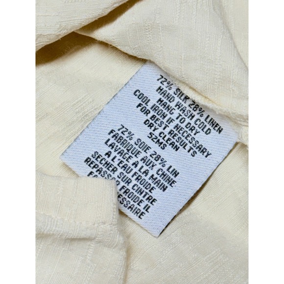 Eileen Fisher Cream Linen Silk Blend Mandarin Collar Button Blouse Shirt‎ 2X - Picture 5 of 5